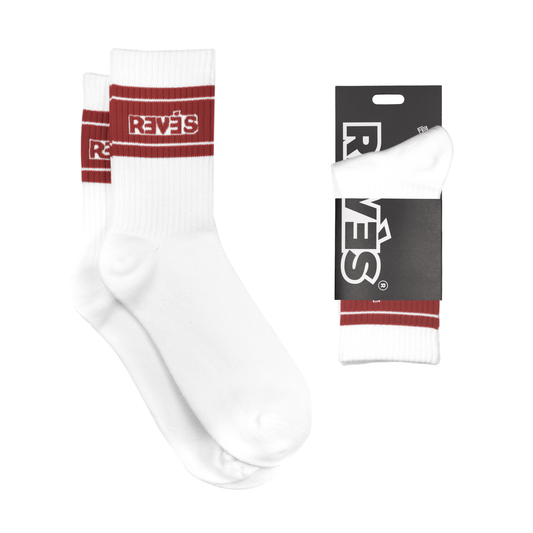 Calcetines Classic Blanco/Burdeo - reveschile