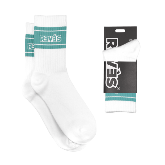 Calcetines Classic Blanco/Turquesa - reveschile