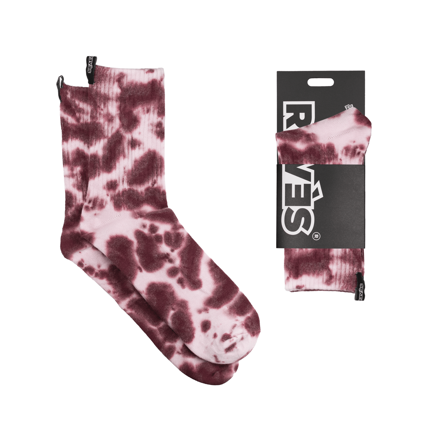 Calcetines Tie Dye Burdeo - reveschile