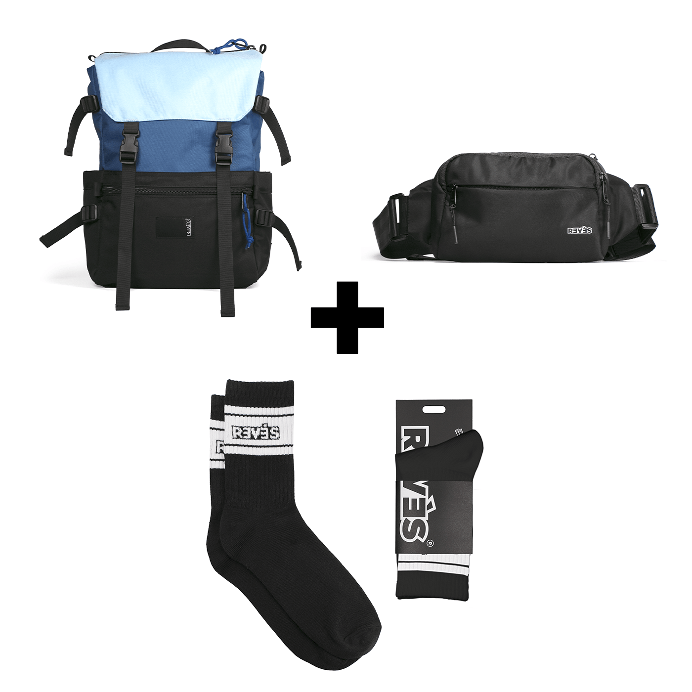 Mochila Azul + Banano + Calcetines + Envío Gratis - reveschile