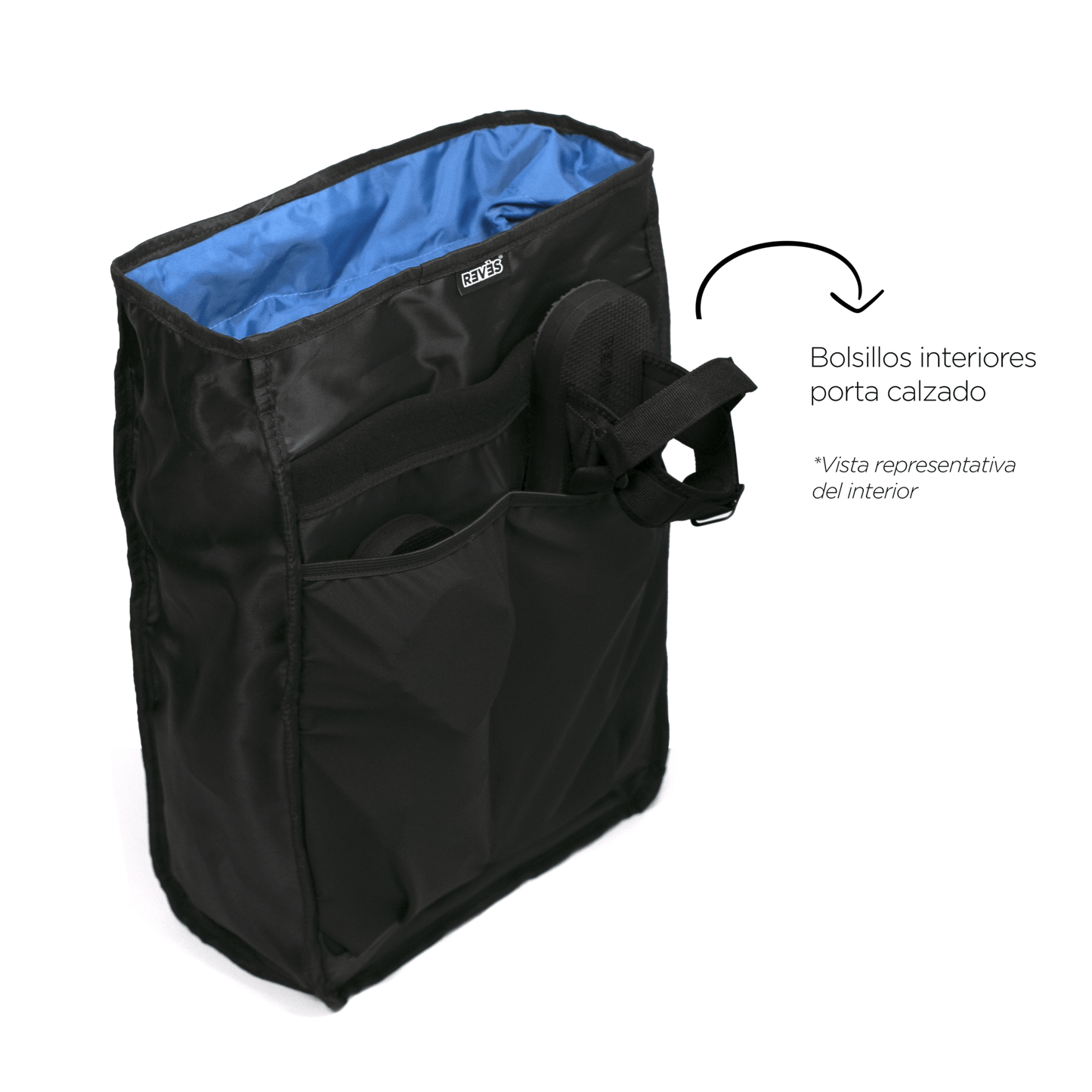 Mochila RVS City Negro/ Azul 20 lts. - reveschile