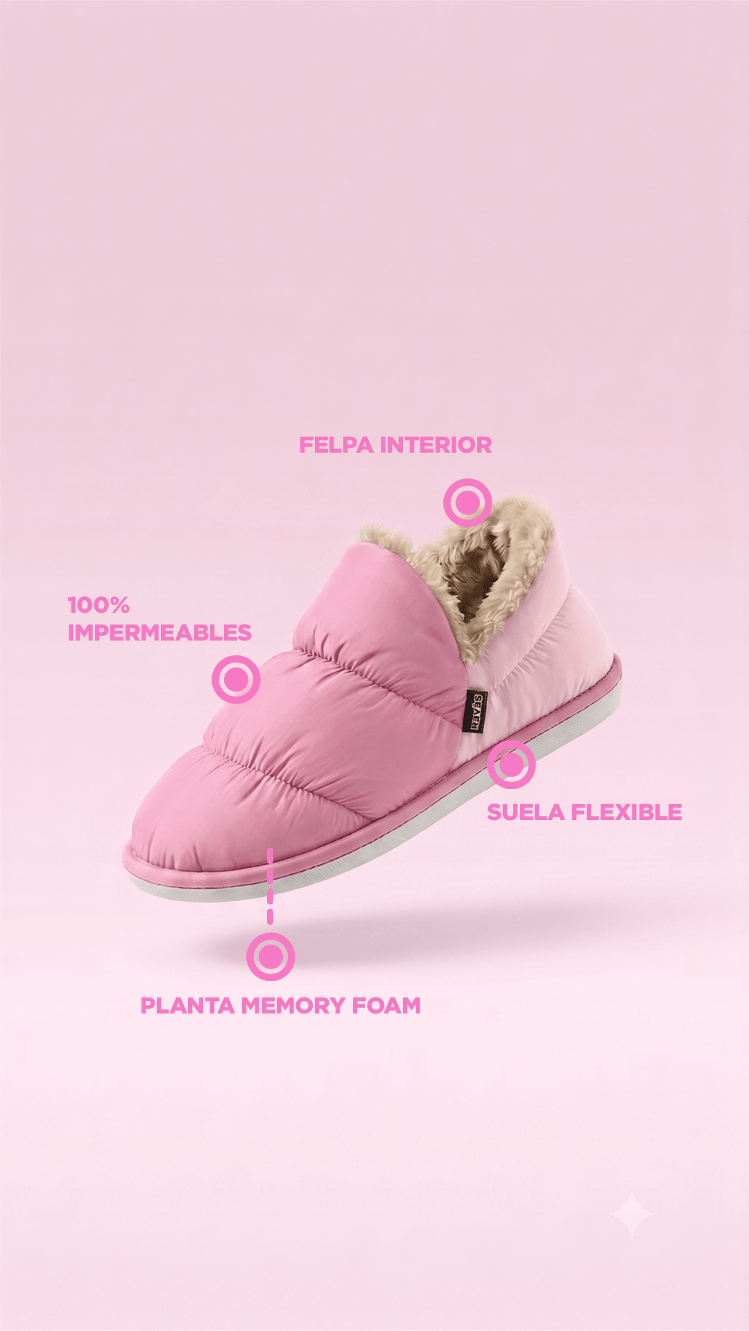 Slippers RVS Rosa - reveschile