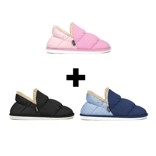 Pack Pantuflas | Mejor precio liquidación 🏆 Rosa Negro Azul
