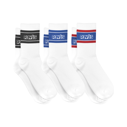 Pack Calcetines Classics Azul/ Negro/ Rojo Azul - 3 Pares - reveschile