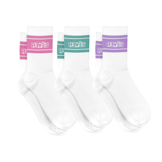 Pack Calcetines Classics Rosa/ Turquesa/ Lila - 3 Pares - reveschile